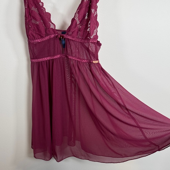 Rachel Roy Mesh Babydoll Lace & Mesh Lingerie Women’s Medium - Picture 2 of 5